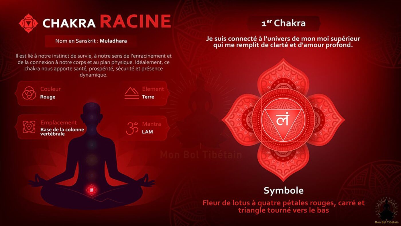 Reiki ancrage chakra racine et rouge