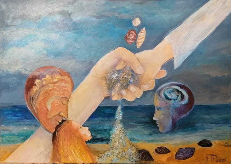 PICTURI CU NISIP COLORAT SI ALTE MATERIALE