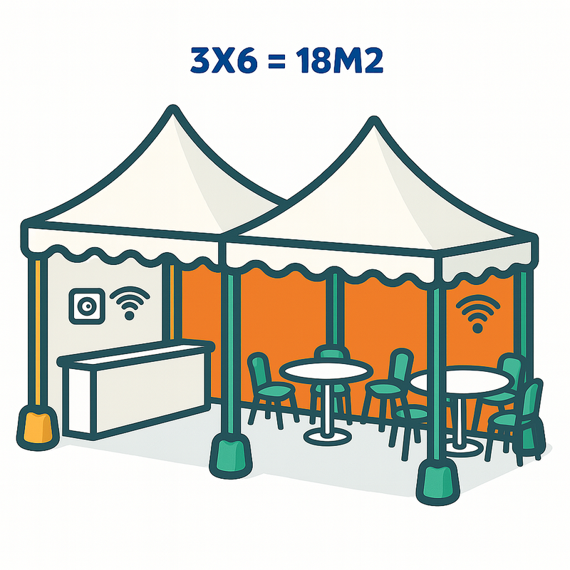 18  M² Stant  3 Tarafı Açık )