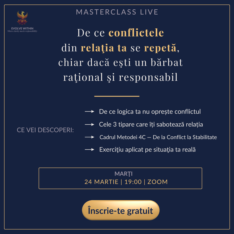 De ce conflictele din relația ta se repetă — chiar dacă ești un bărbat rațional și responsabil