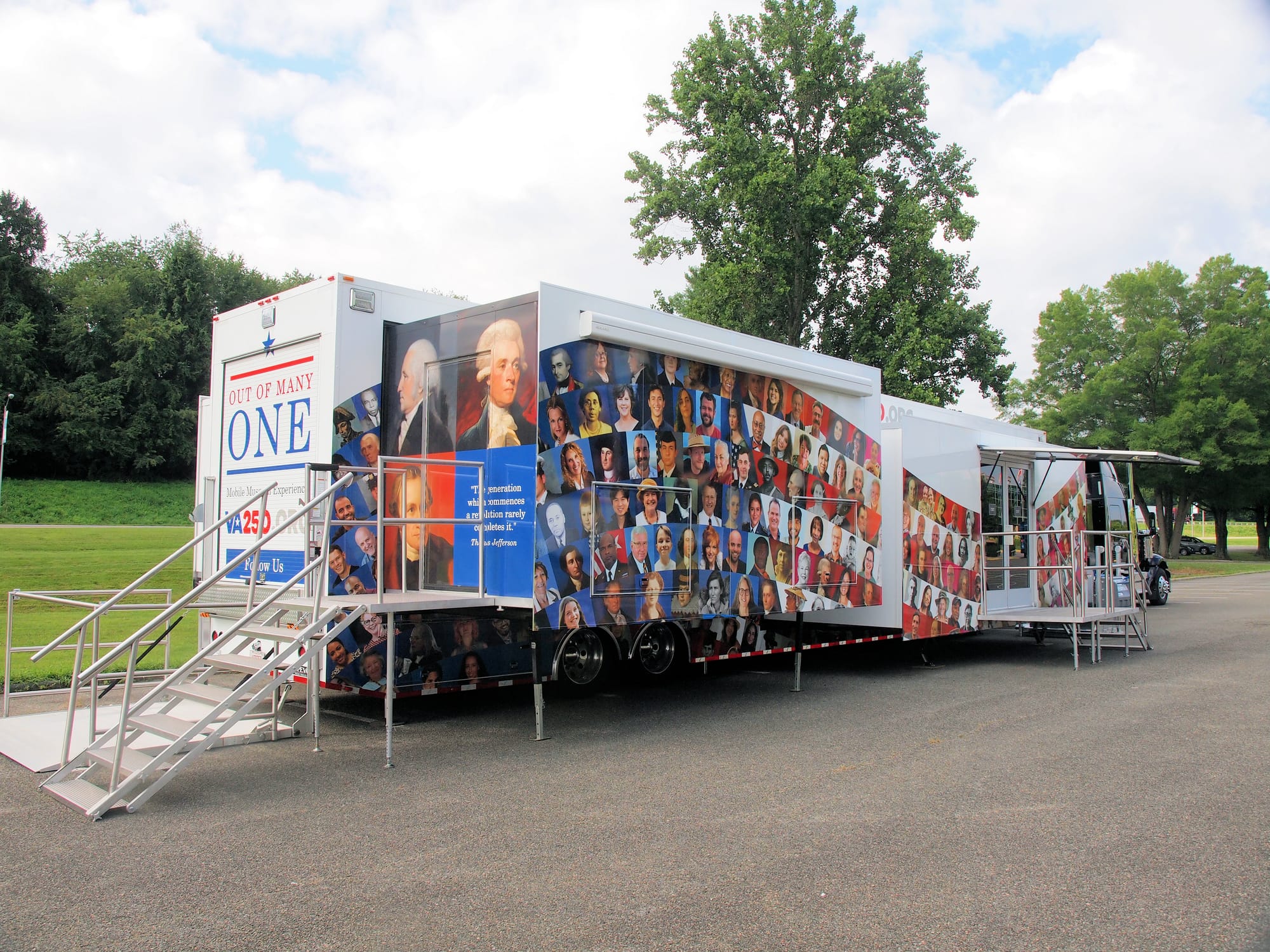 July, 2025: VA Highlands Festival, Abingdon, VA250 Mobile Exhibit [Photo: S Cobaugh]
