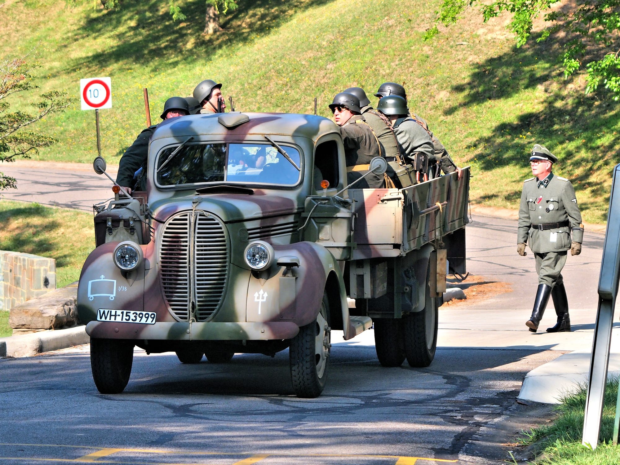 German roadblock, D-Day reenactment, Conneaut, Ohio, Aug., 2025 [Photo: S Cobaugh]