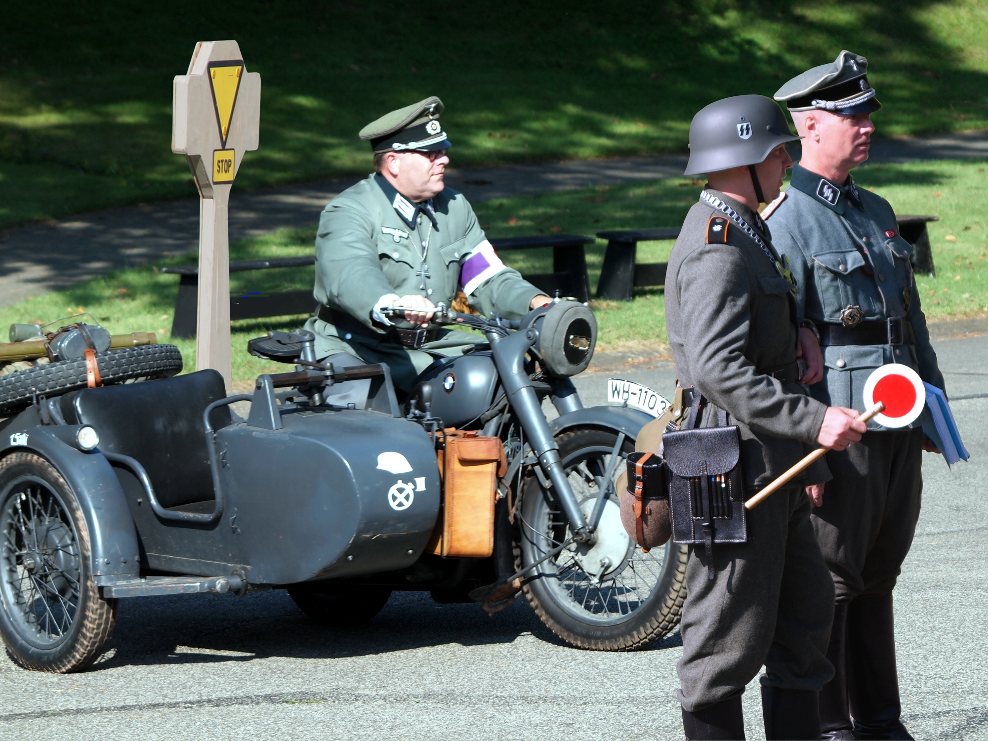 German roadblock, D-Day reenactment, Conneaut, Ohio, Aug., 2025 [Photo: S Cobaugh]