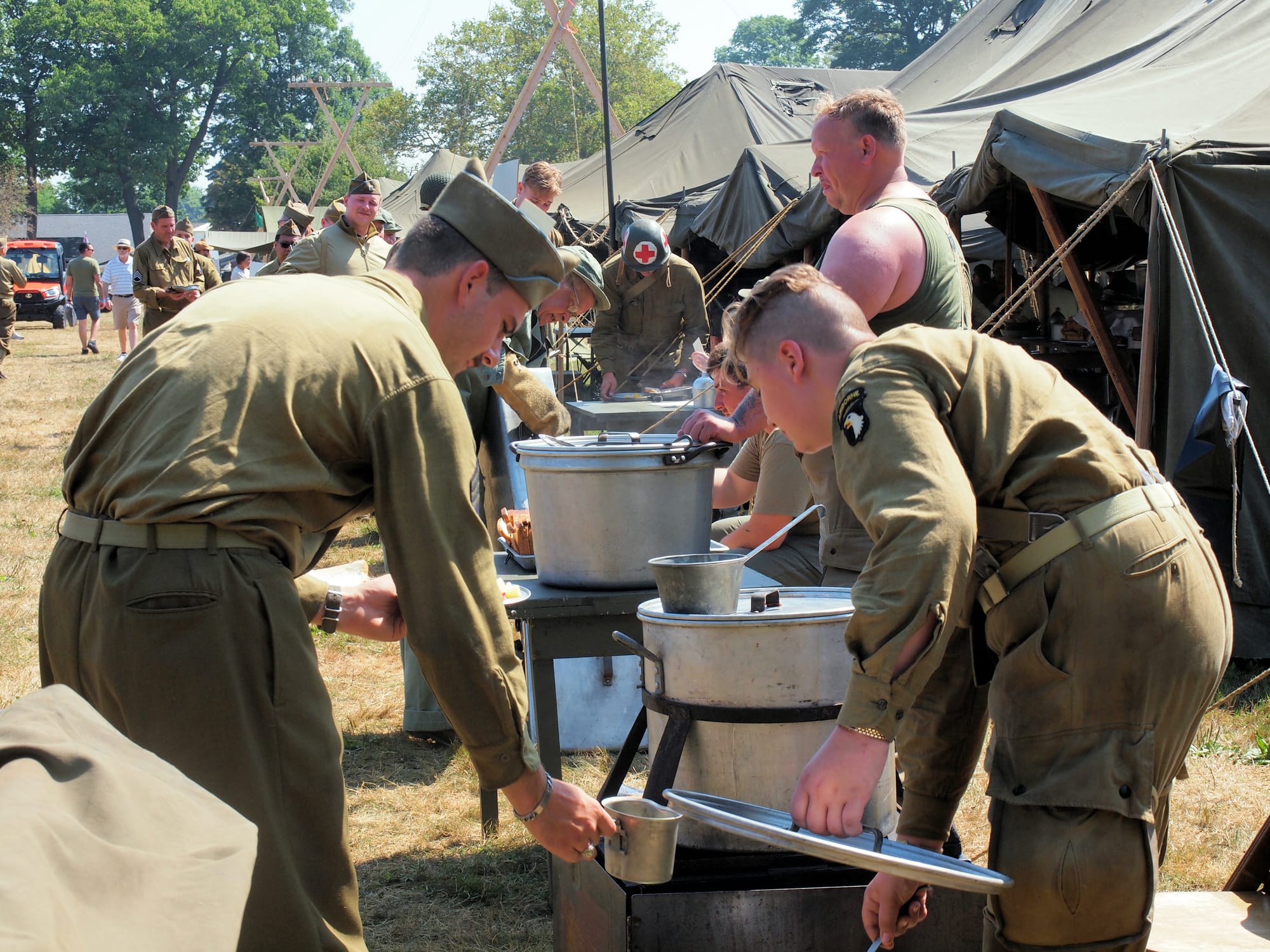 American Camp mess, D-Day reenactment, Conneaut, Ohio, Aug., 2025 [Photo: S Cobaugh]