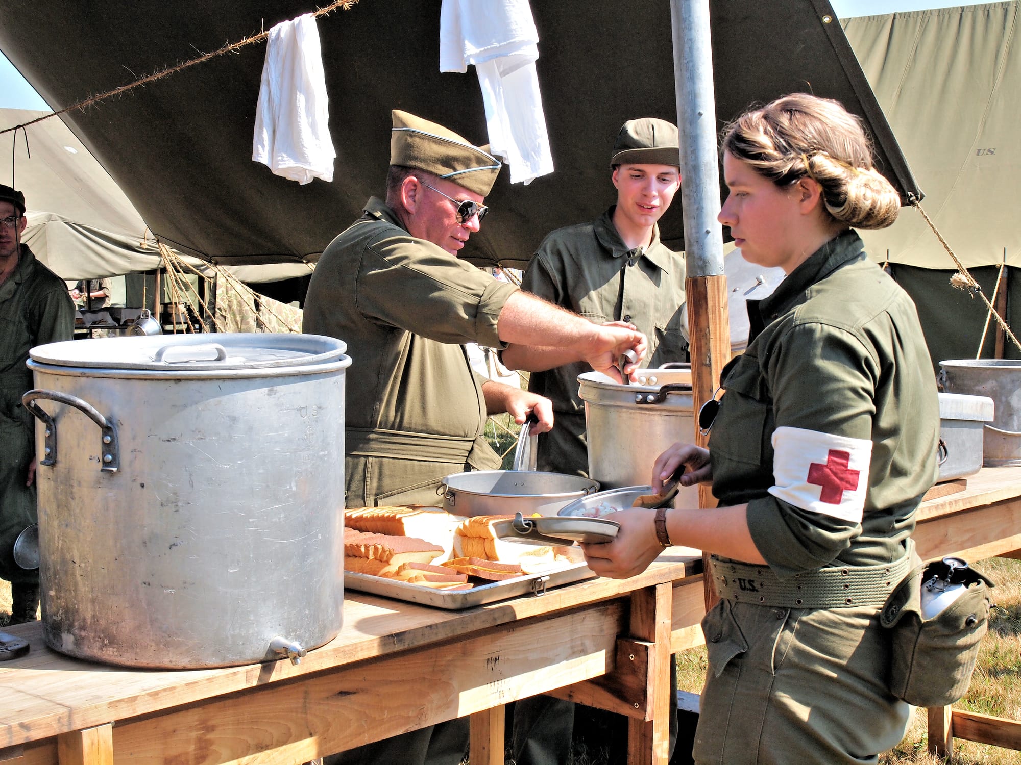 American Camp mess, D-Day reenactment, Conneaut, Ohio, Aug., 2025 [Photo: S Cobaugh]