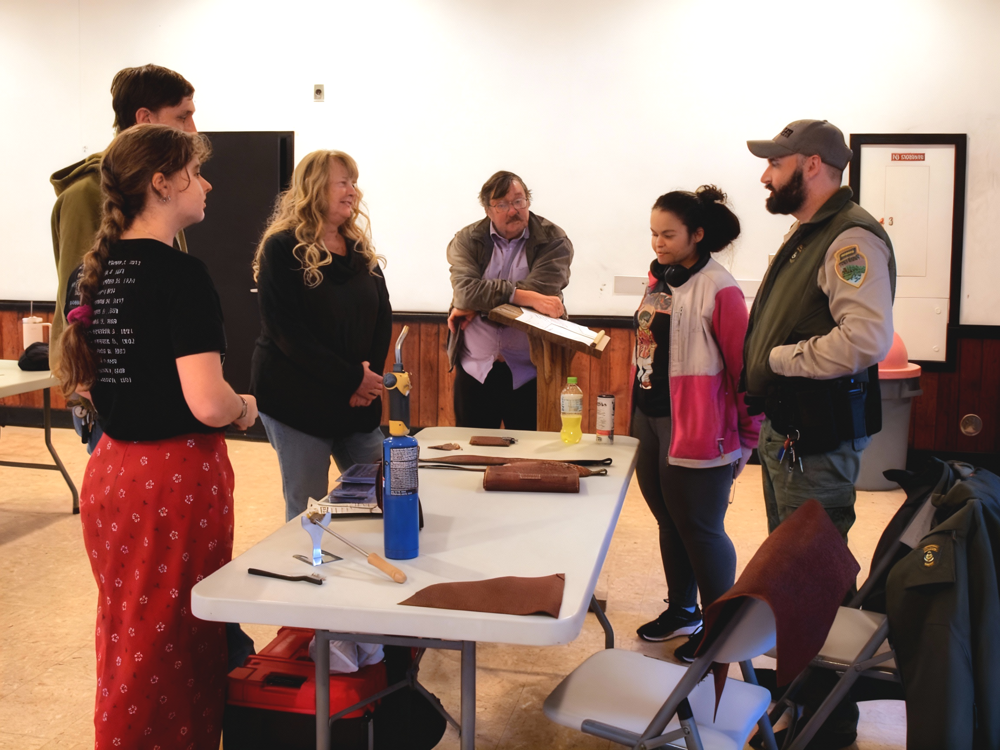 Leather Workshop, America 250 Event, Warriors Path State Park, Kingsport, TN, 1/10/26 [Photo: S Cobaugh}
