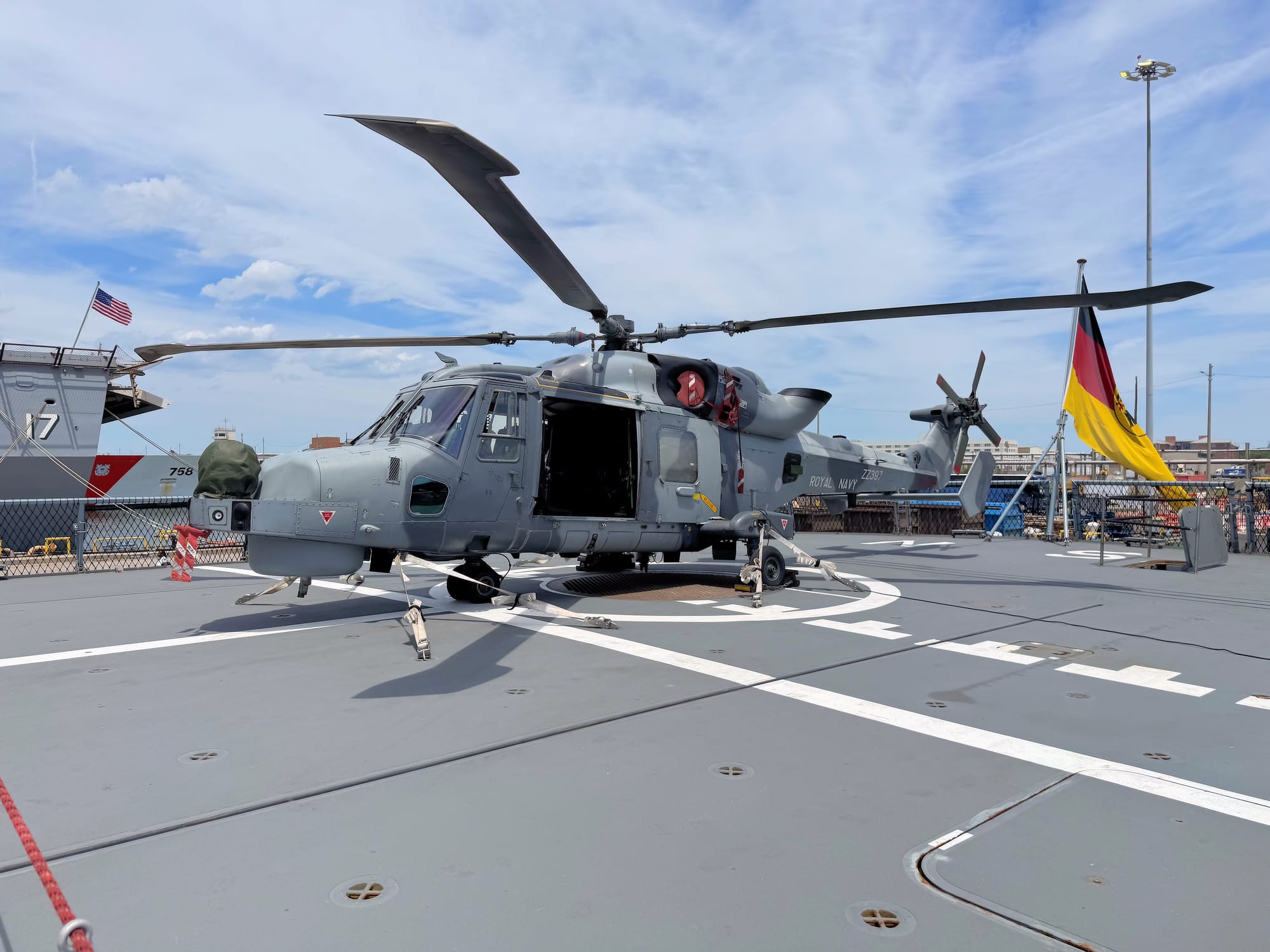 America/VA250 event, Fleet Week 2026, UK Royal Navy helicopter aboard FGS Sachsen, Naval Station Norfolk, Norfolk, VA, June 20, 2026 [Photo: S Cobaugh]