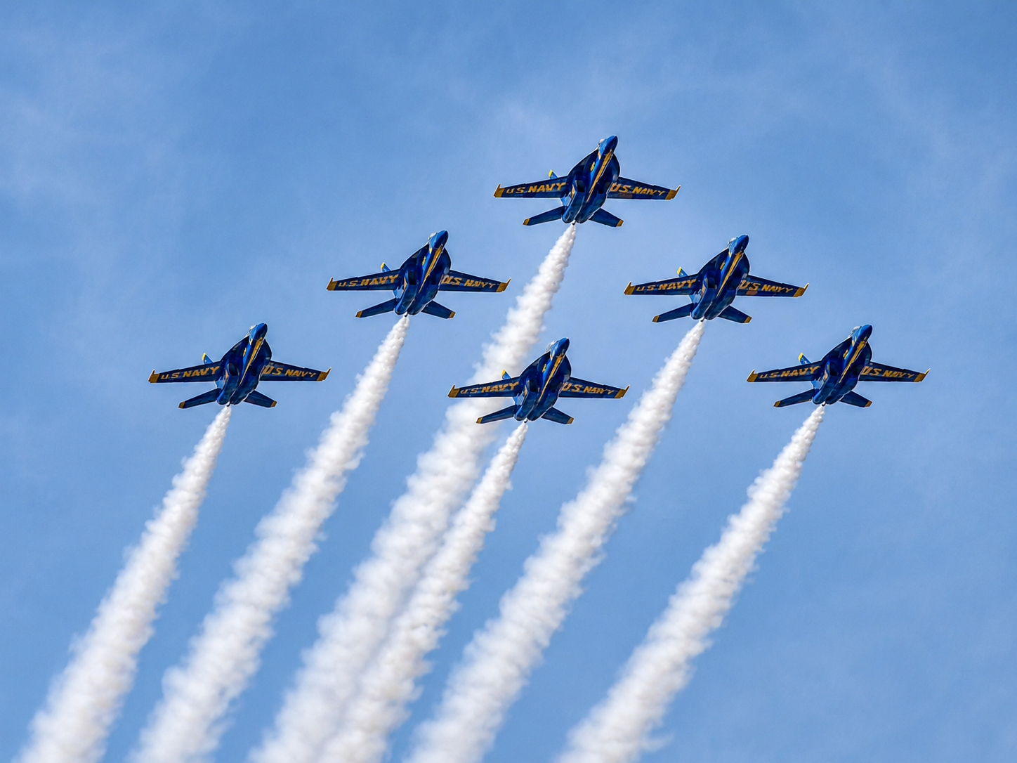 America/VA250 event, Sail250 US Navy Blue Angels flyover, Norfolk, VA, June 19, 2026 [Photo: S Cobaugh]