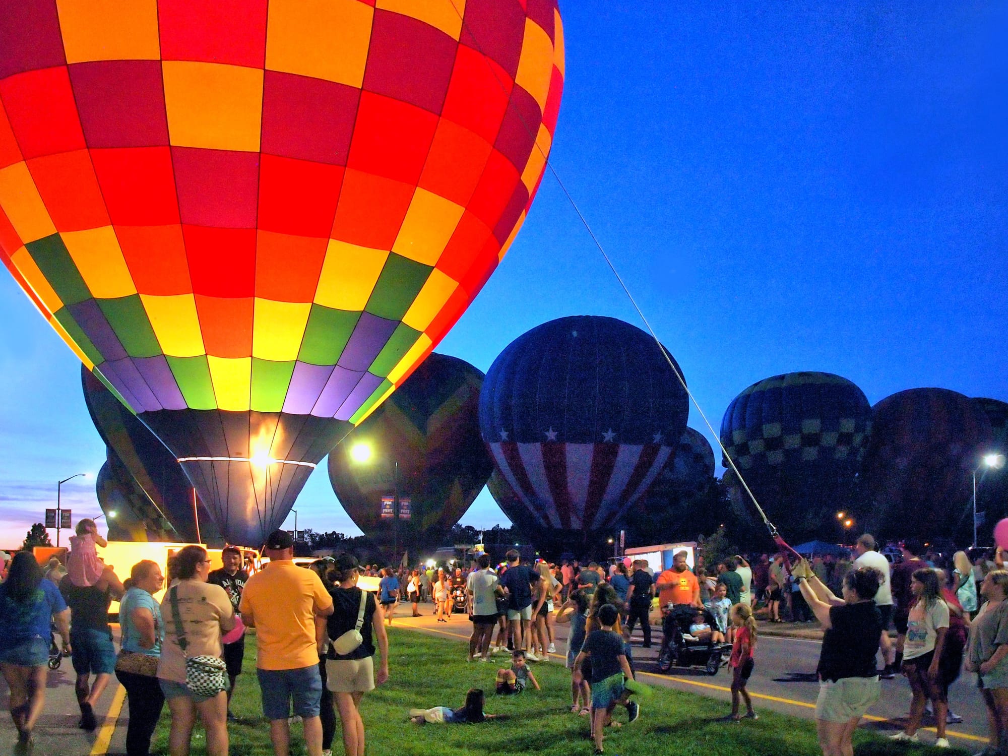 Hot Air Balloon Glow, Fun Fest, Kingsport, TN, July 25, 2025 [Photo: J Lowry]