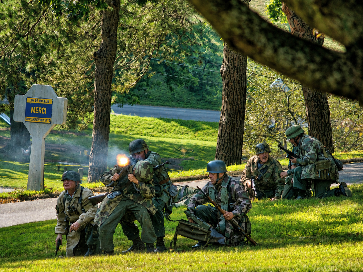 German paratroopers, D-Day Ohio WW2 reenactment, Conneaut, OH, August 14, 2025 [Photo: S Cobaugh]
