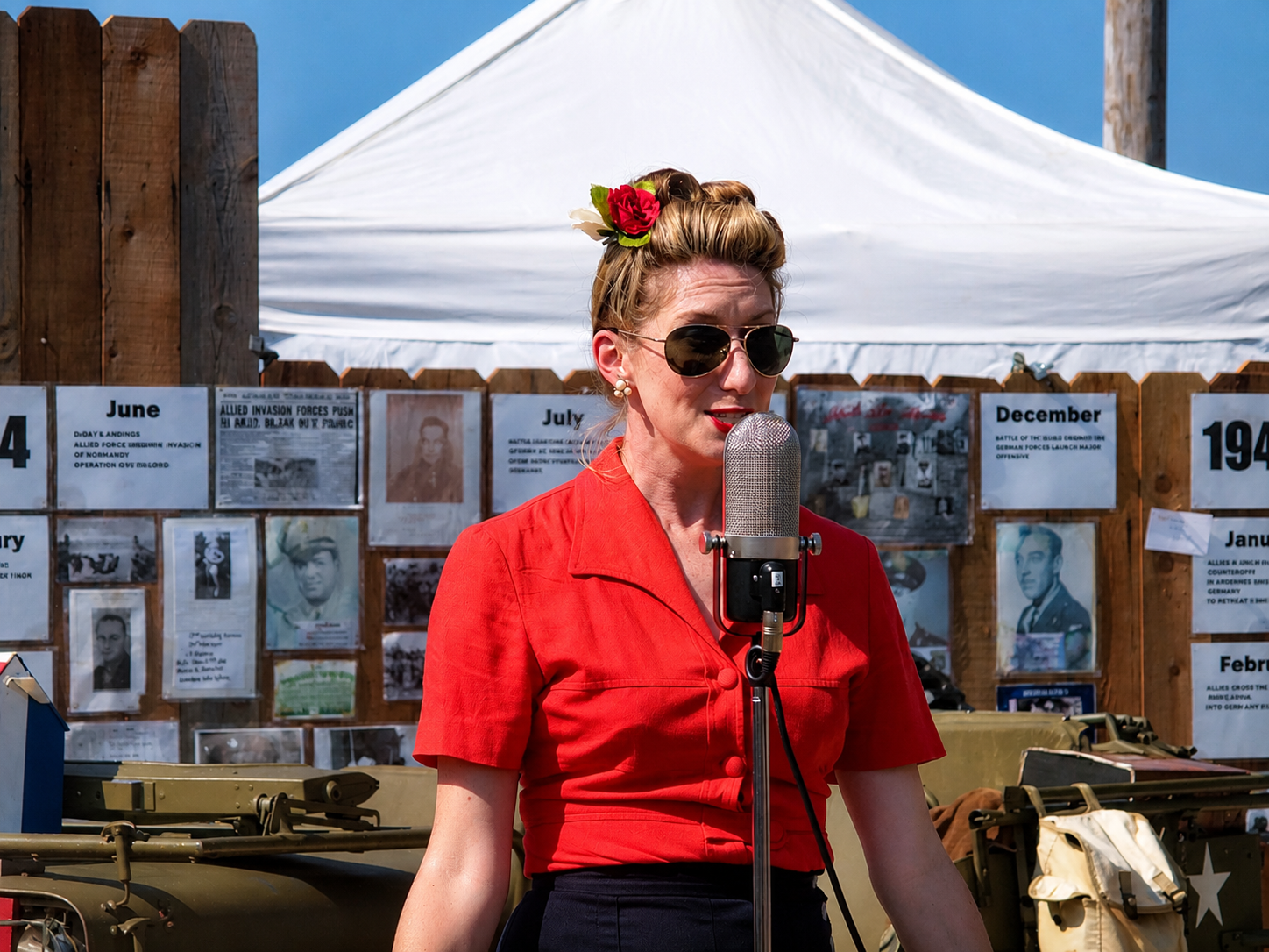 USO show, D-Day Ohio WW2 reenactment, Conneaut, OH, August 15, 2025 [Photo: S Cobaugh]