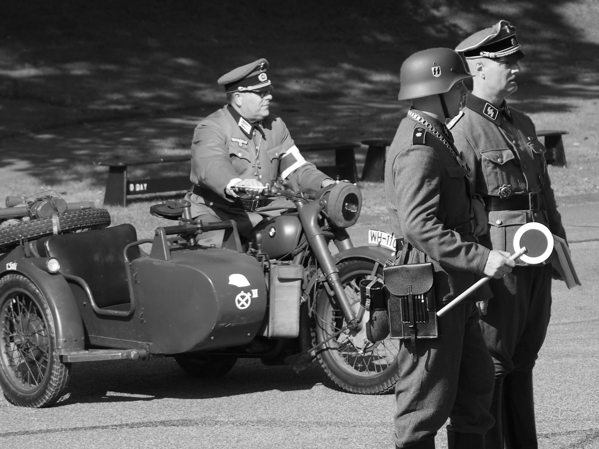 German roadblock, D-Day Ohio WW2 reenactment, Conneaut, OH, August 14, 2025 [Photo: S Cobaugh]