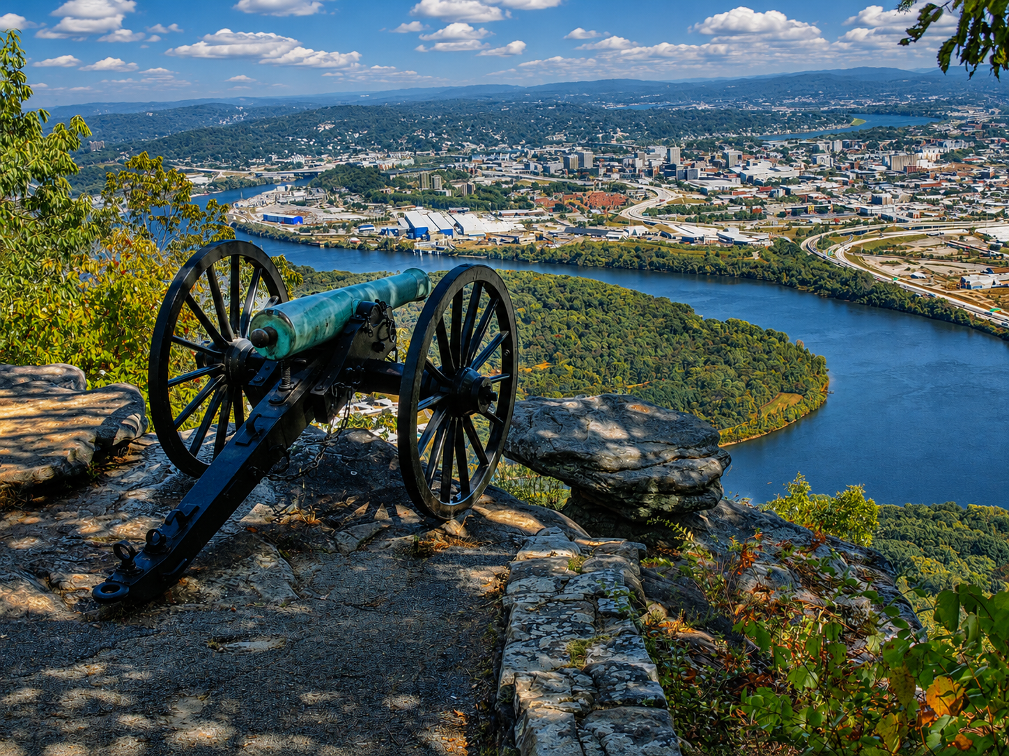 Chattanooga as seen from Lookout Mountain, TN, October 10, 2023 [Photo: S Cobaugh]