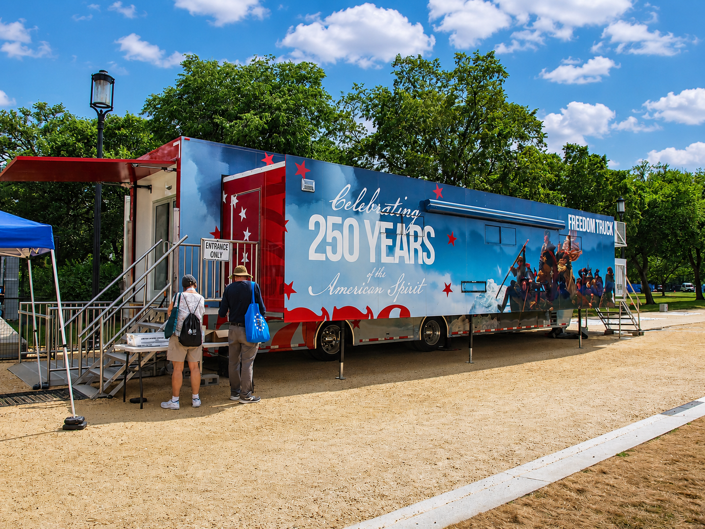 Freedom 250 event: Freedom Truck mobile exhibit, The Great American State Fair, National Mall, Washington, DC, July 8, 2026 [Photo: S Cobaugh]