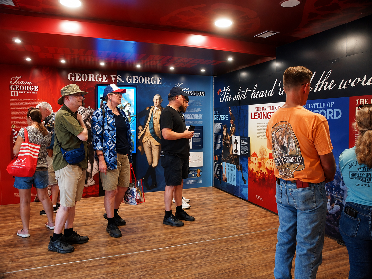 Freedom 250 event: Visitors view displays inside the Freedom Truck, The Great American State Fair, National Mall, Washington, DC, July 8, 2026 [Photo: S Cobaugh]