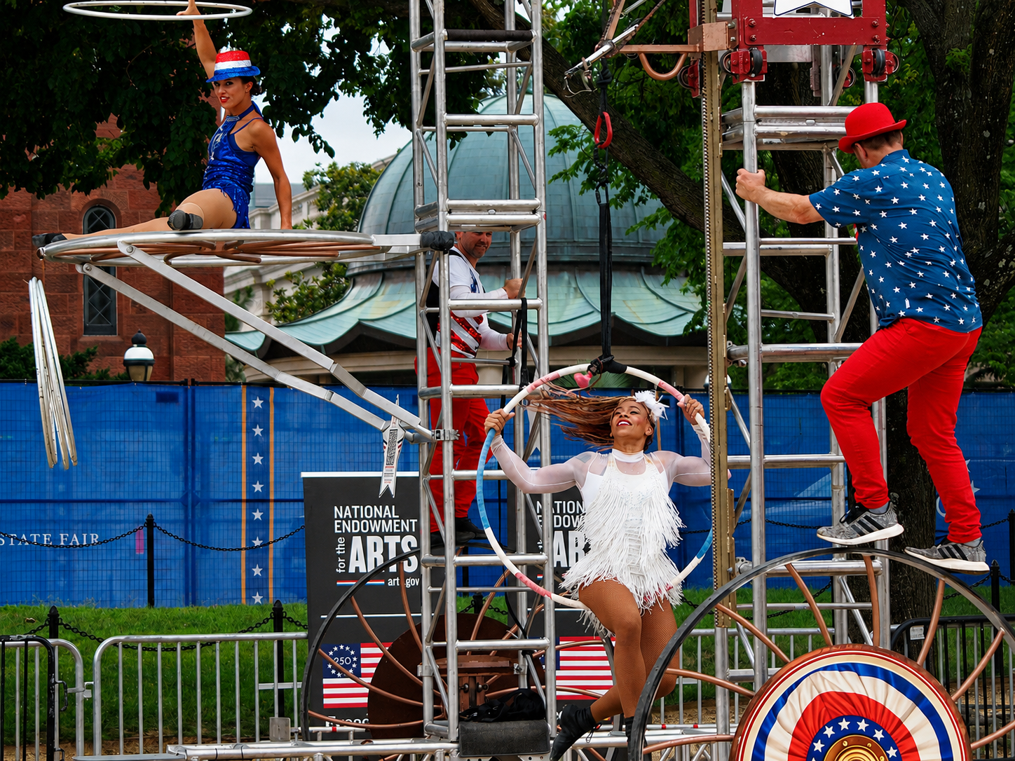 Freedom 250 event: Cirque Mechanics, based in Las Vegas, NV, performs at the Legacy Stage, The Great American State Fair, National Mall, Washington, DC, July 8, 2026 [Photo: S Cobaugh]