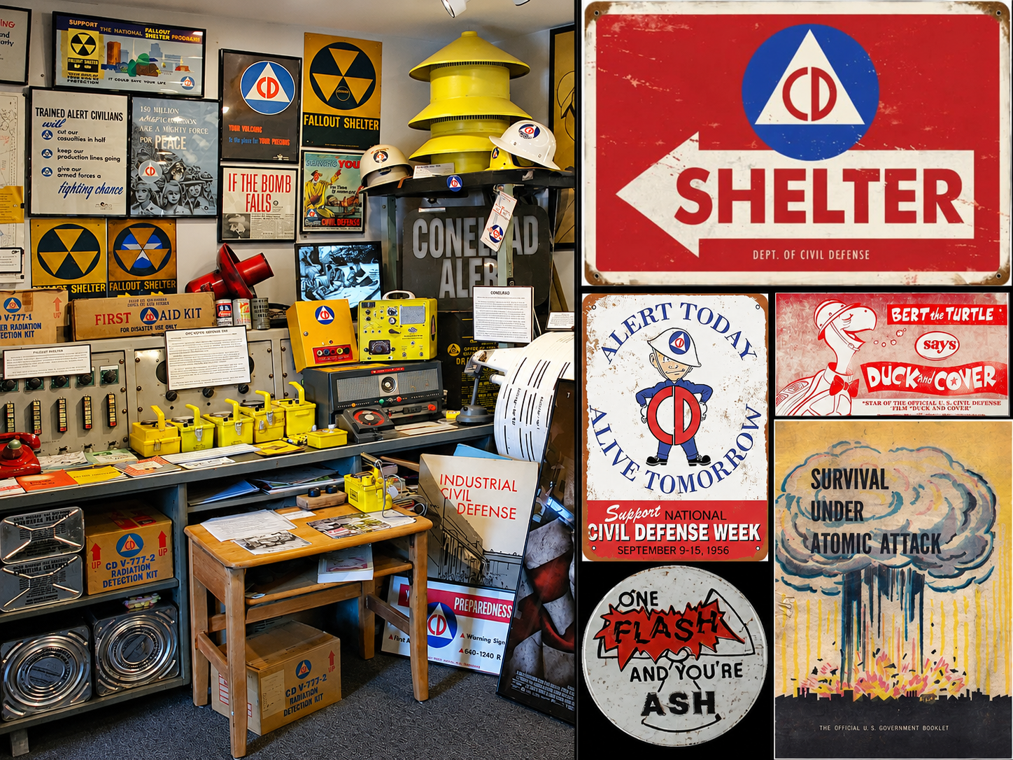 Civil Defense collection, Cold War Museum at Vint Hill Farms Station, Warenton, VA, August 27, 2022 [Photo: J Lowry]