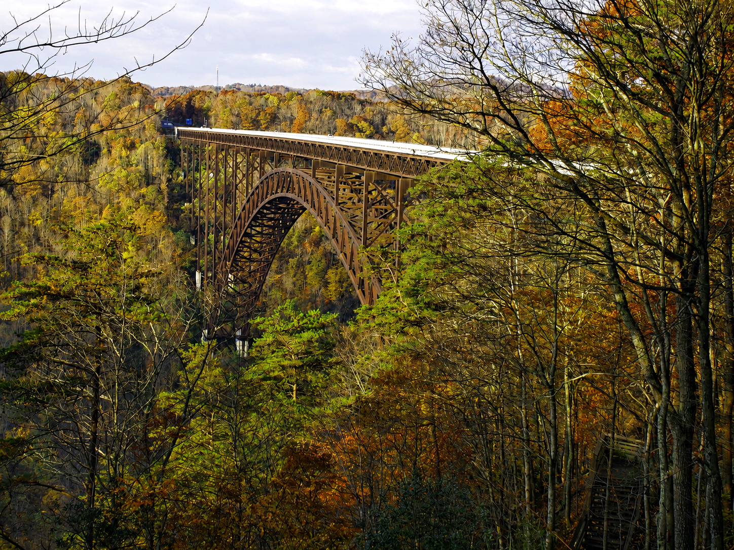New River Gorge Bridge, longest steel span in the western hemisphere, New River Gorge National Park & Preserve, Victor, WV, October 26, 2022 [Photo: J Lowry]