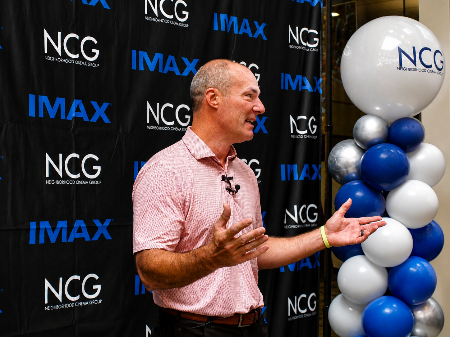 Among the dignitaries for the grand opening of the IMAX theatre at Fort Henry Mall in Kingsport, TN, was Jeff Geiger, CEO of NCG Cinemas, July 17, 2026 [Photo: S Cobaugh]