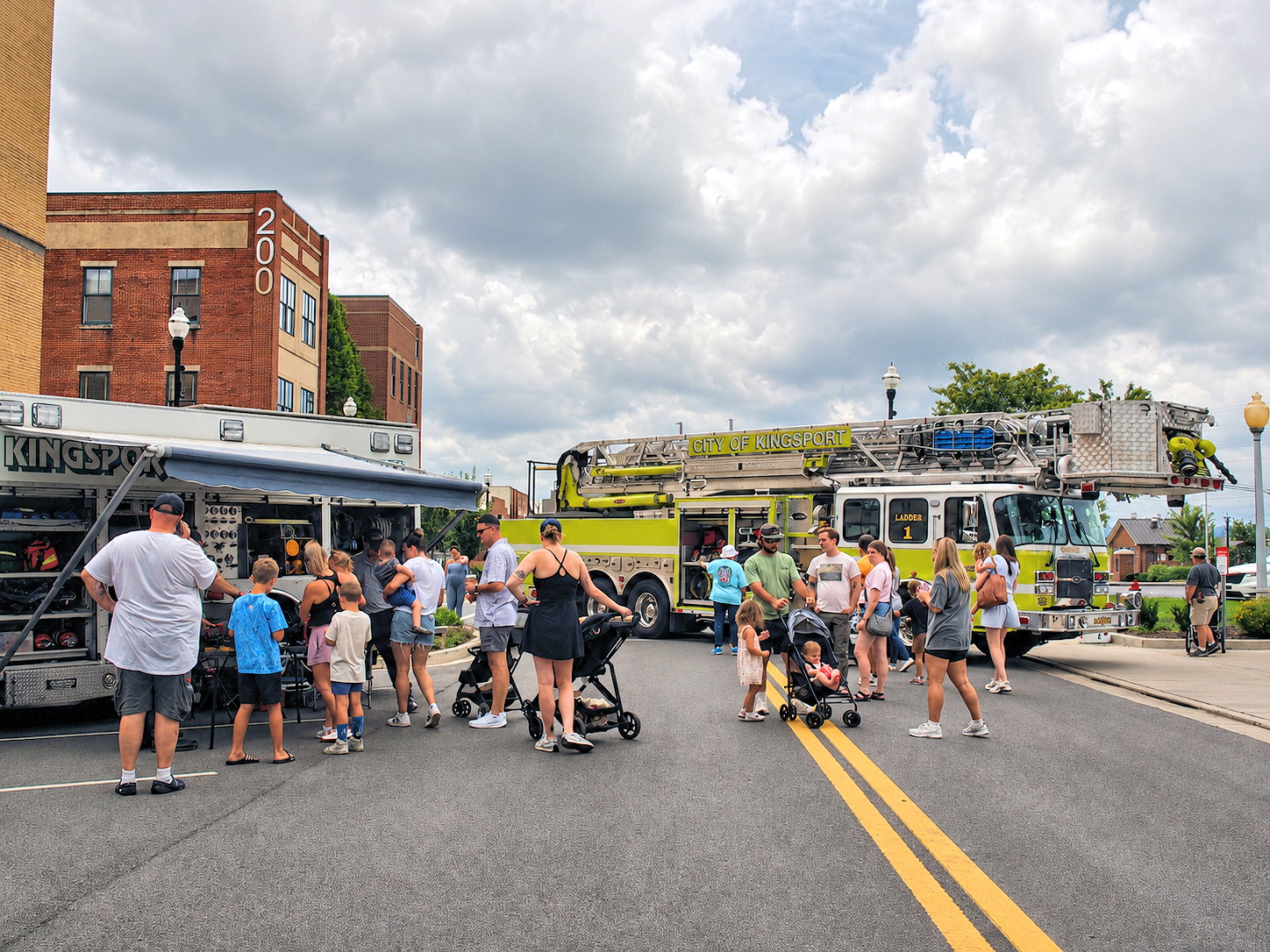 Kingsport Fun Fest: City residents get an up close look at big trucks during the Touch-A-Truck event during the Downtown Street Fair, Kingsport, TN, July 18, 2026 [Photo: S Cobaugh]