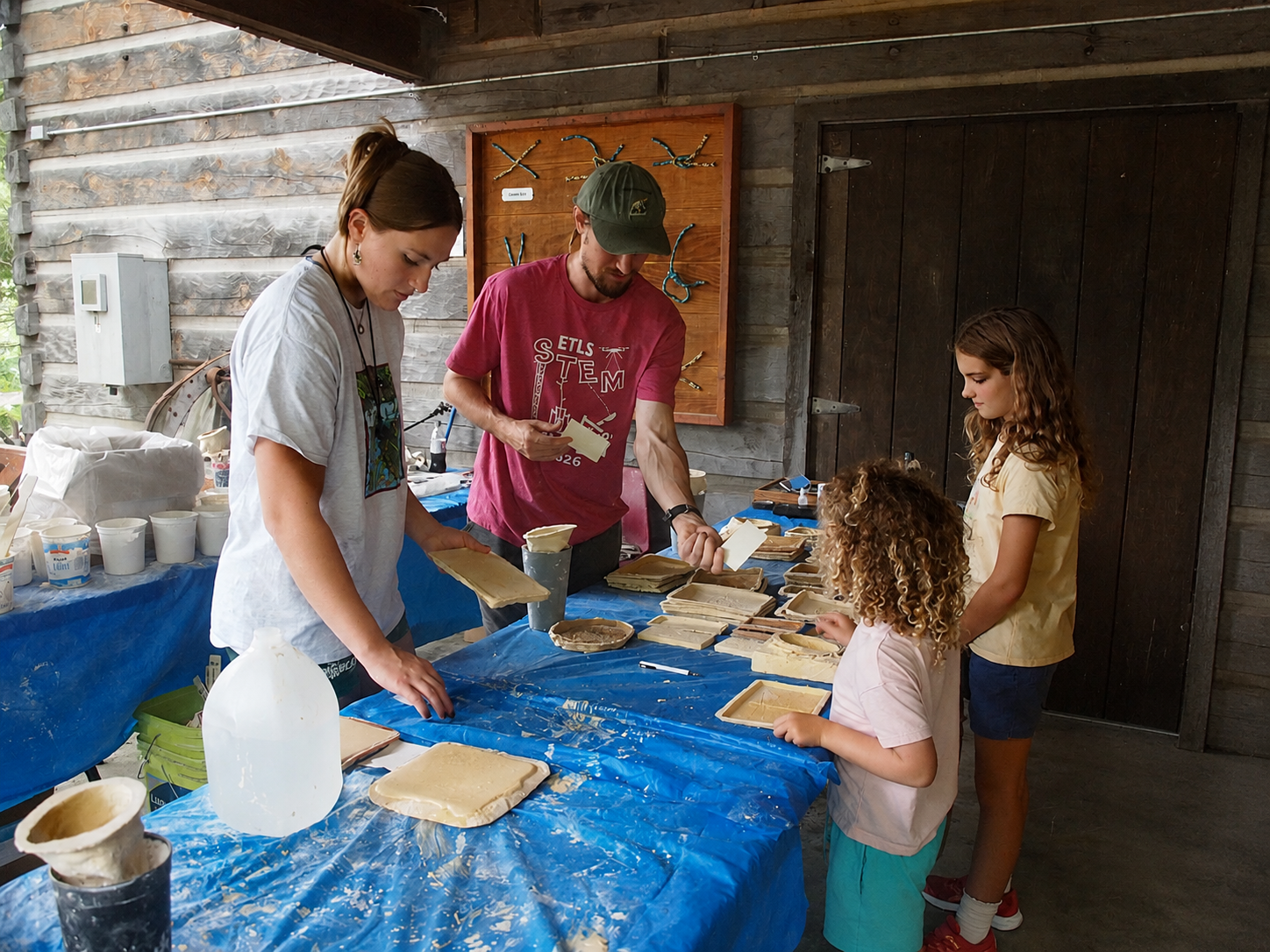 Kingsport Fun Fest: Youngsters make their own fossil casts with the aid of local university archaeology students, Kingsport, TN, July 19, 2026 [Photo: S Cobaugh]