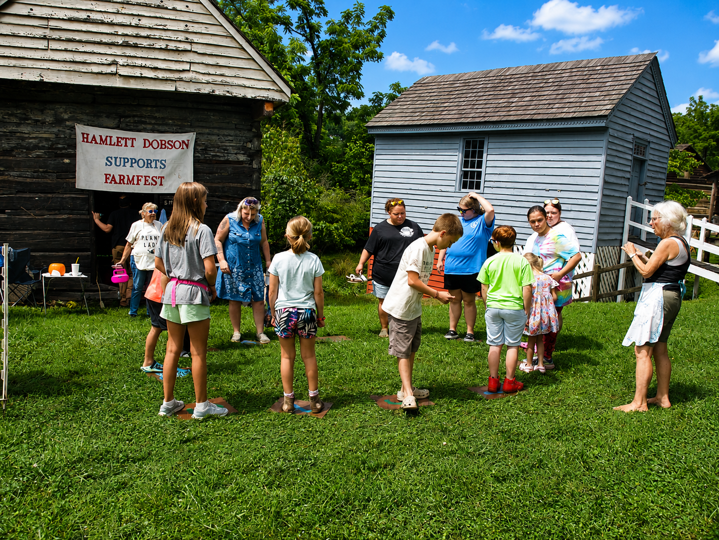 Kingsport Fun Fest: Children play a game at the Exchange Place Living History Farm's Farm Fest, Kingsport, TN, July 19, 2026 [Photo: S Cobaugh]