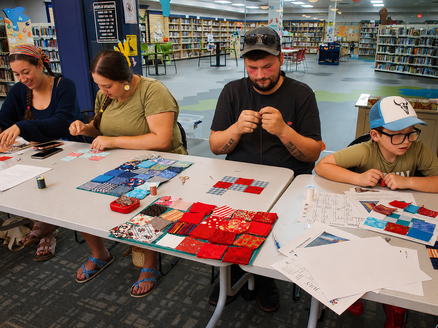Kingsport Fun Fest: The Quilting for America 250 event was held outside the Kingsport Public Library, Fort Henry Mall, Kingsport, TN, July 22, 2026 [Photo: S Cobaugh]