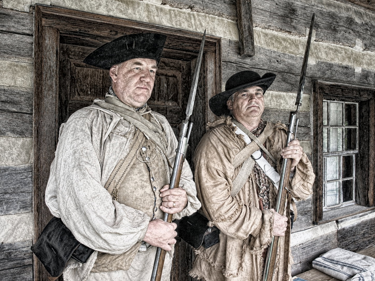 Kingsport Fun Fest: Overmountain Men pose at Exchange Place Living History Farm, Kingsport, TN, July 25, 2026 [Photo: S Cobaugh]