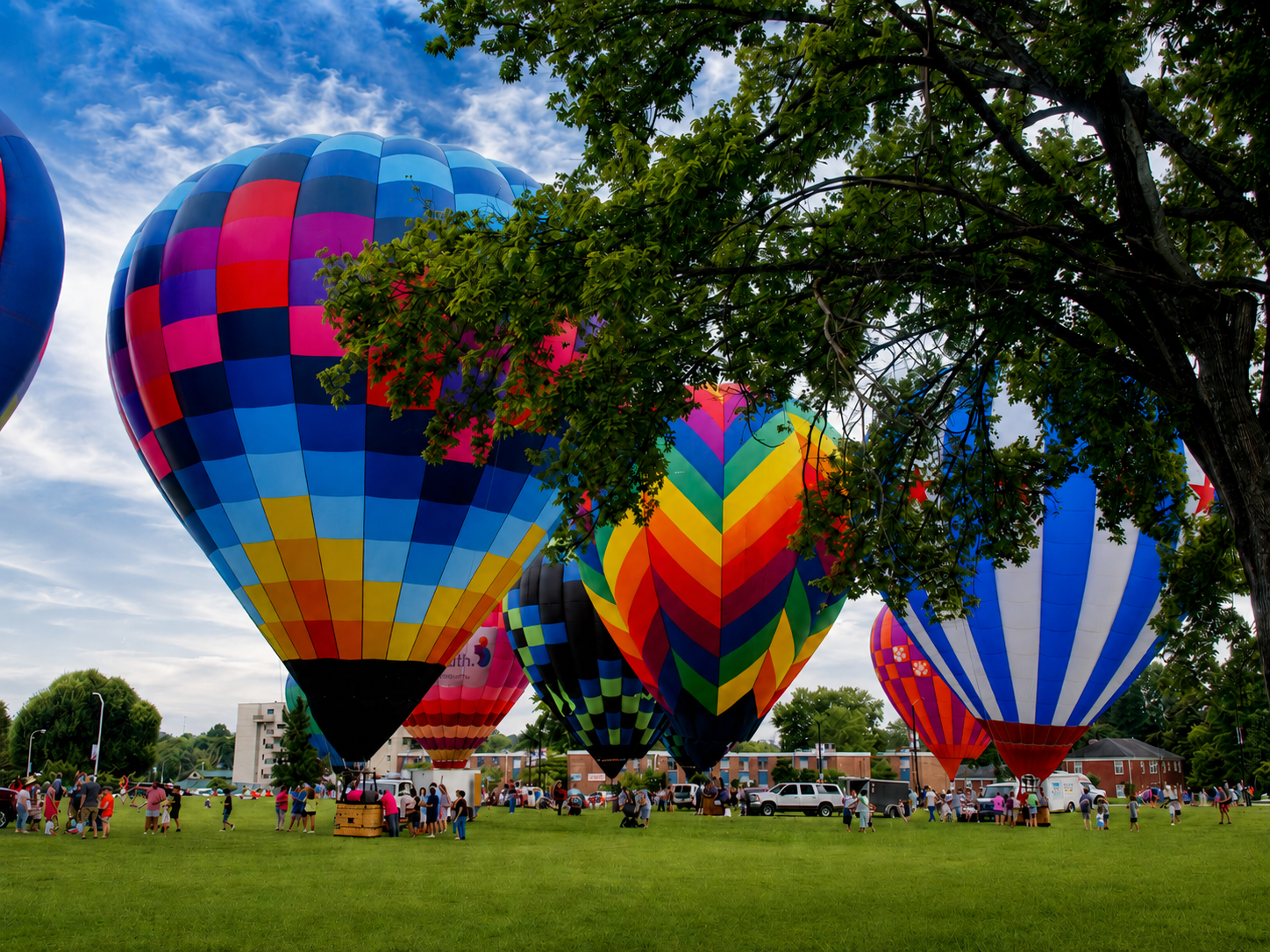Kingsport Fun Fest: Spectators for the Hot Air Balloon Rally were eager to collect trading cards featuring the images of the many balloons, Kingsport, TN, July 25, 2026 [Photo: S Cobaugh]