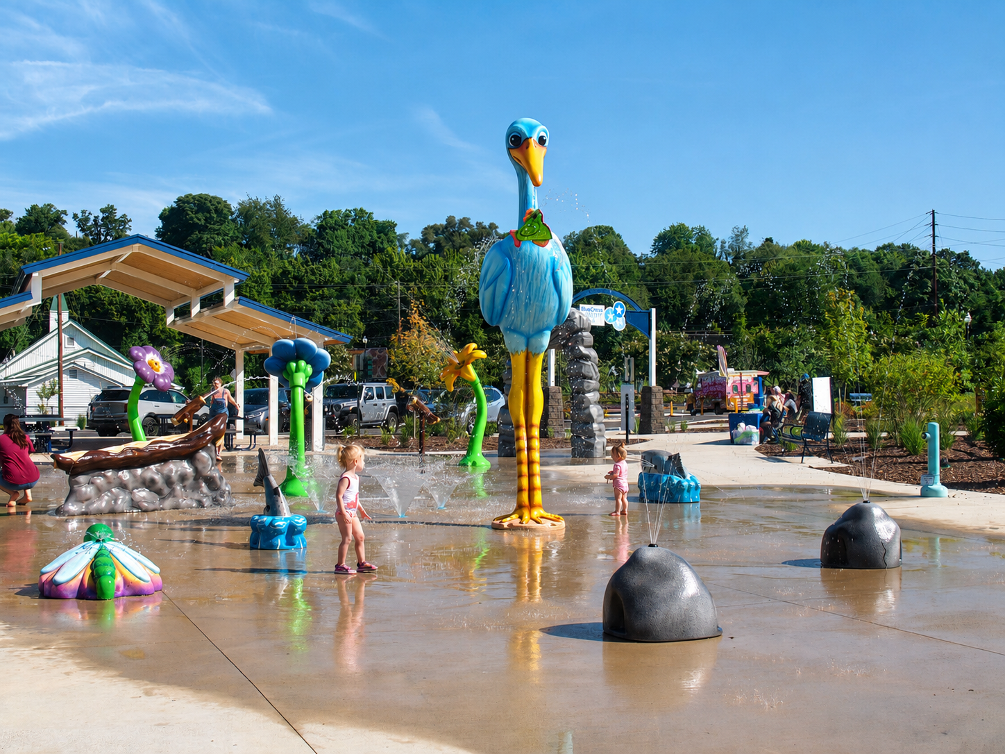 Party at the Park event: Children play at Riverwalk Park during a two-hour event that highlighted city programs, services and community resources, Kingsport, TN, July 31, 2026 [Photo: J Lowry]