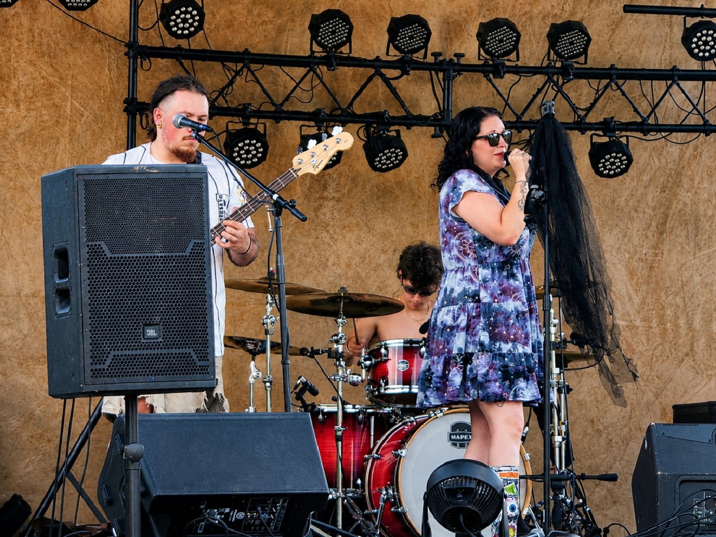 August Cur, an award-winning band from the Kingsport and Johnson City area, delivered high-energy renditions of classic rock, grunge and alternative hits at the Sullivan County Fair in Piney Flats, Tenn., on August 7, 2026. [Photo: S Cobaugh]