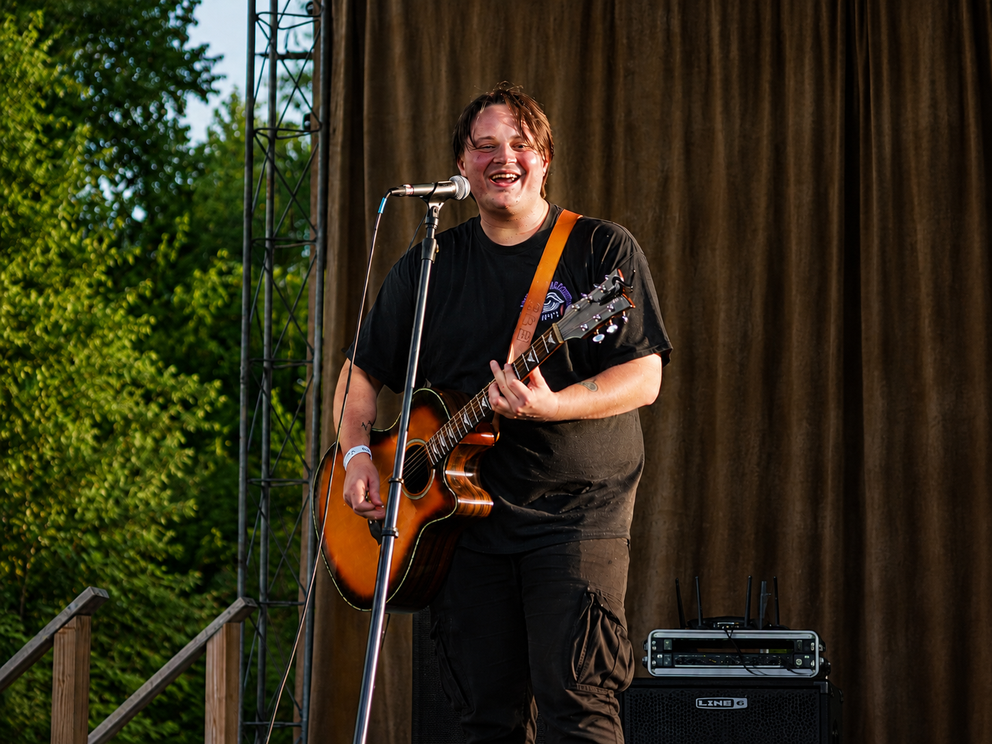 The popular local punk band from Johnson City, Mind the Drive, entertains the crowd at the Sullivan County Fair in Piney Flats, Tenn., on August 7, 2026, with a blend of modern and nostalgic sounds. [Photo: S Cobaugh]