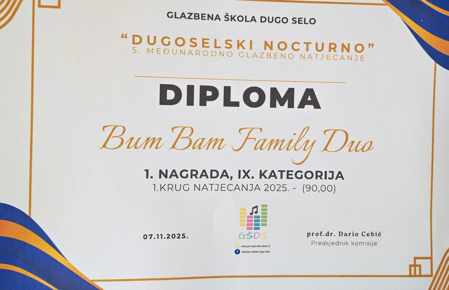 1. NAGRADA ZA DUO U 1. KRUGU NATJECANJA