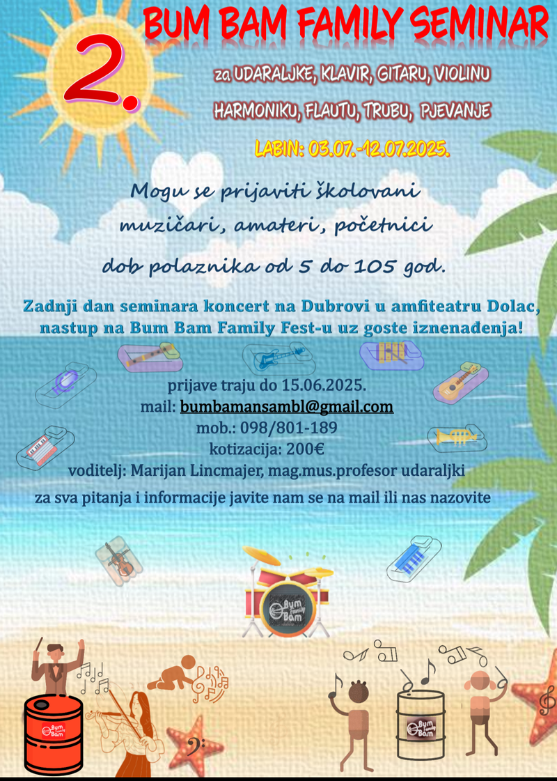 Bum Bam Family ljetni seminar