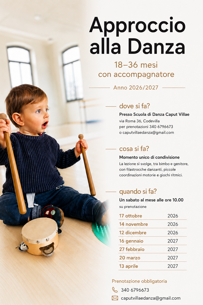 Approccio alla Danza 18-36 mesi