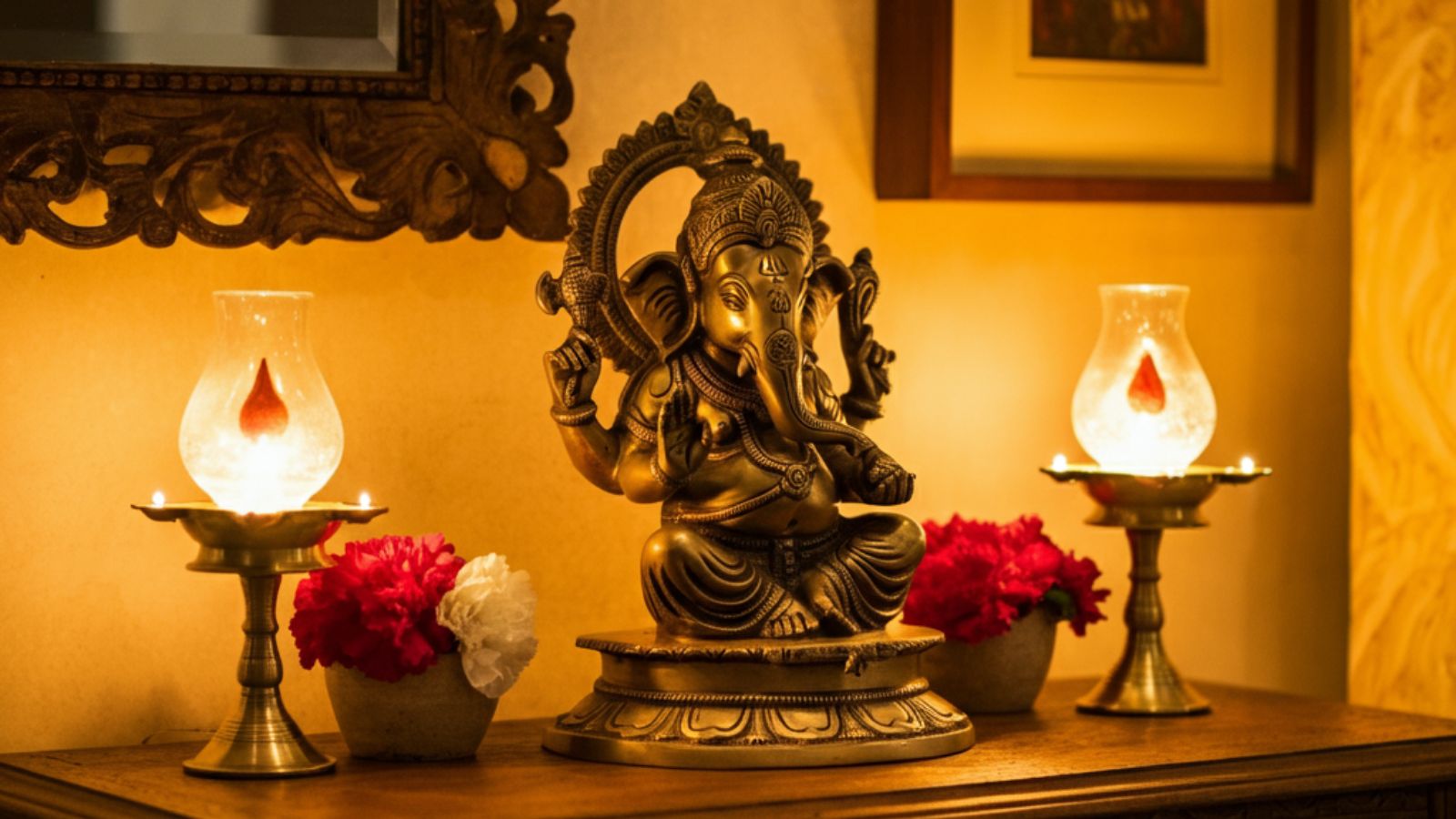 Brass Ganesha Idol for home decor