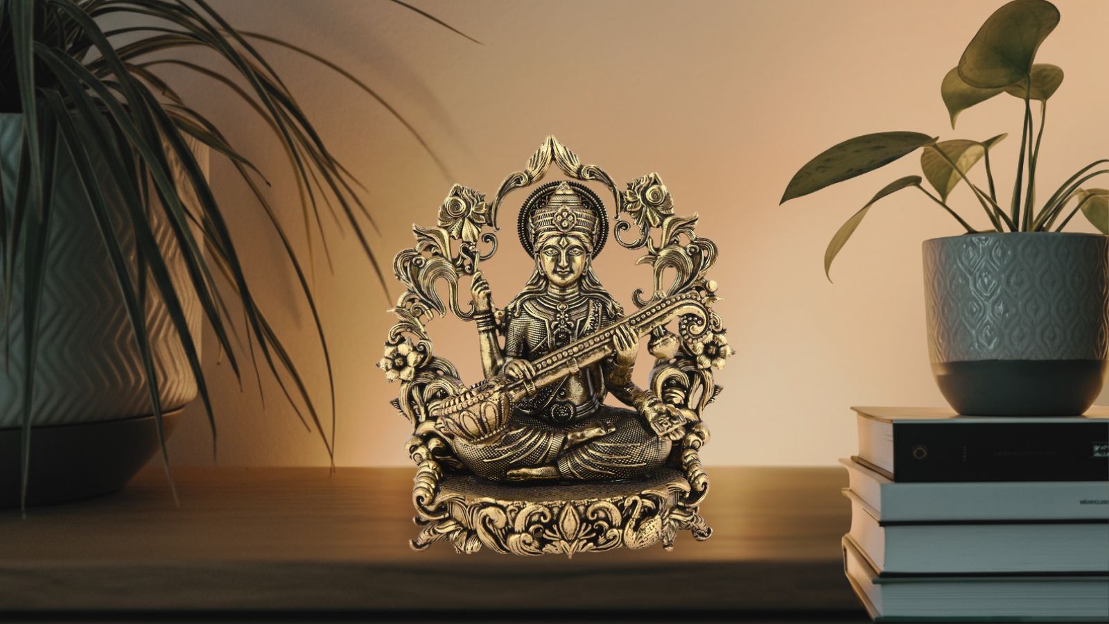 Saraswati Maa Brass Idol – Give wisdom and knowledge in life.
