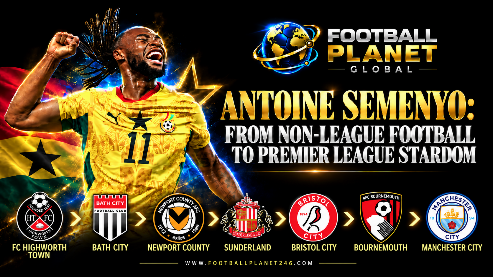 ANTOINE SEMENYO: FROM NON-LEAGUE FOOTBALL TO PREMIER LEAGUE STARDOM