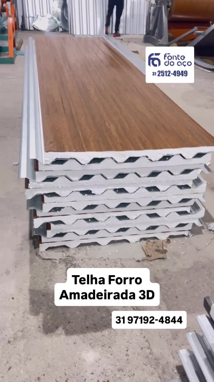 TELHA FORRO AMADEIRADO 3D