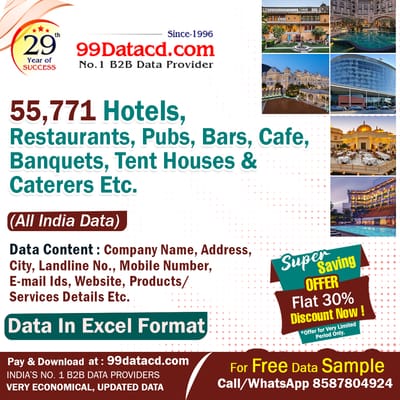 Unlock Growth Using Hotels, Restaurants, Caterers Database