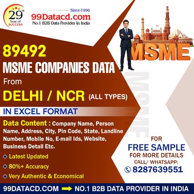 Premium Delhi NCR MSME Companies Data