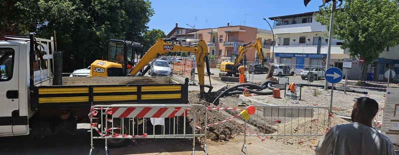 Alcuni Lavori stradali e demolizioni effettuate