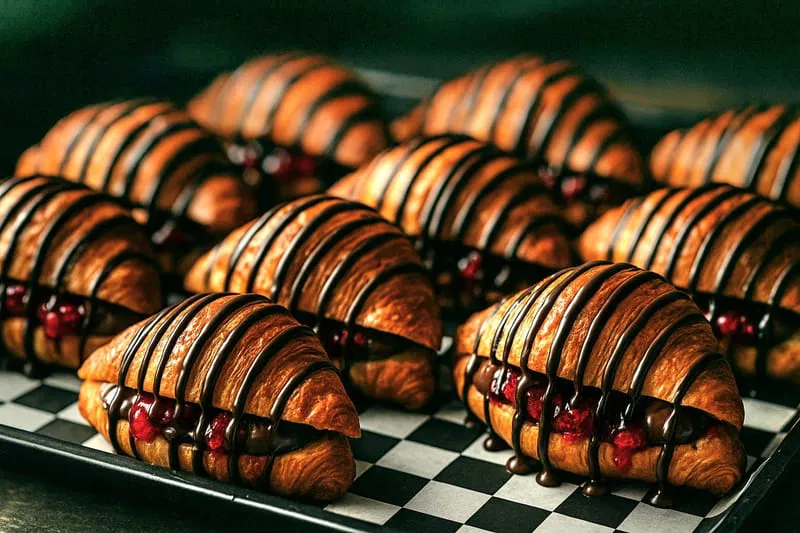 קרואסון שוקולד מריר ופטל - 12 י'ח - 186₪