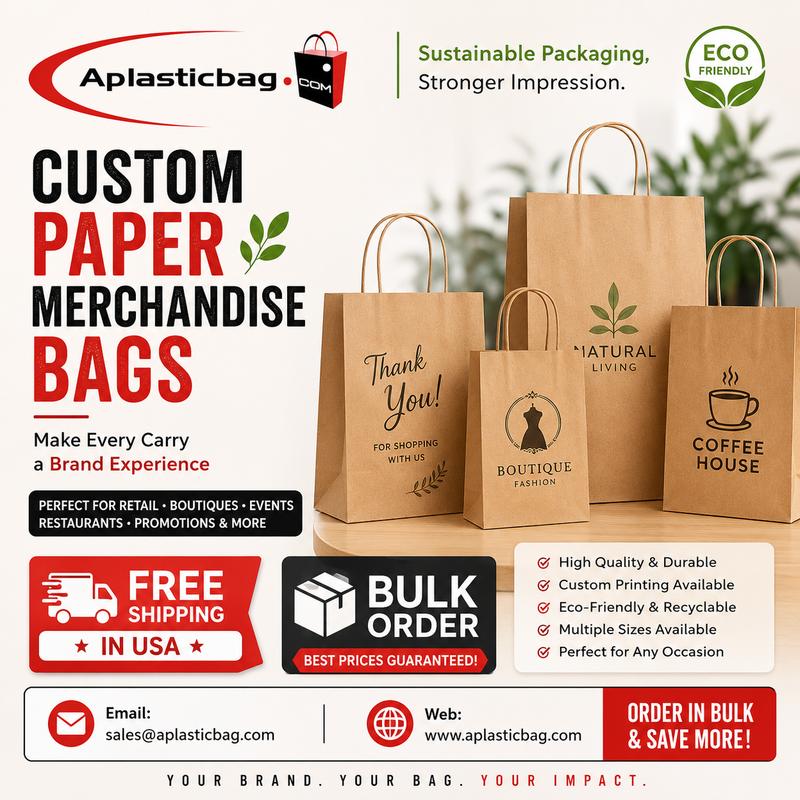 Custom Paper Merchandise Bags That Turn Every Purchase Into Brand Promotion