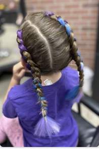 Unicorn Cotton Candy Hair Added to ANY Braid