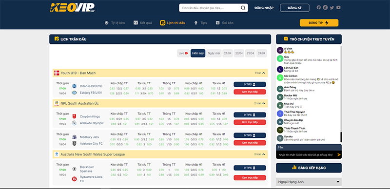 Lịch thi đấu bóng đá KeoVipPro và hướng dẫn sử dụng