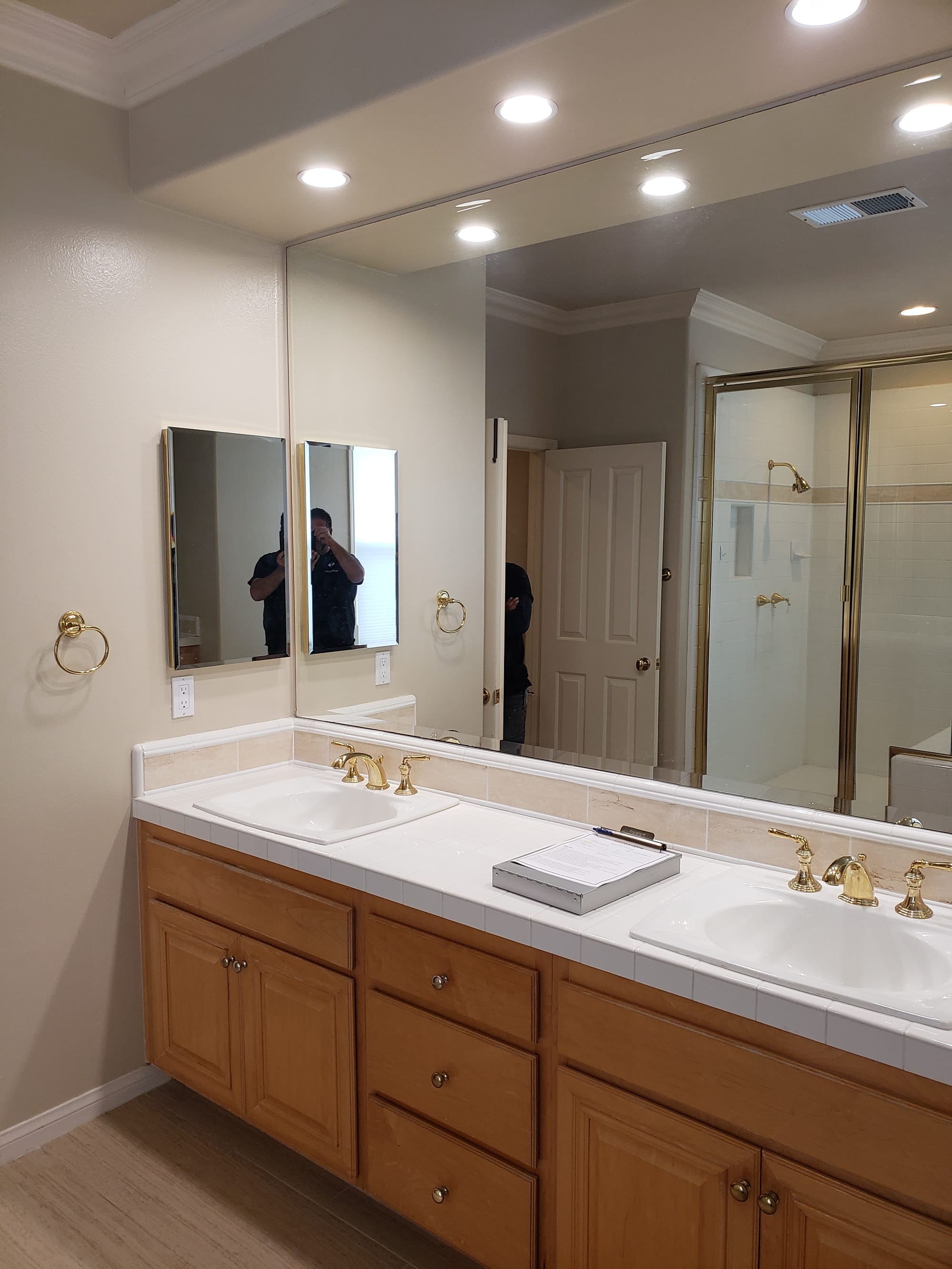 Calabasas OLD Double Sink Vanity BEFORE Remodeling - 91302