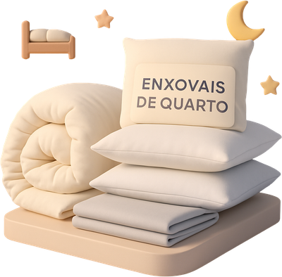 Colchas, Cortinas, Pufes, Banheiro, Organizadores