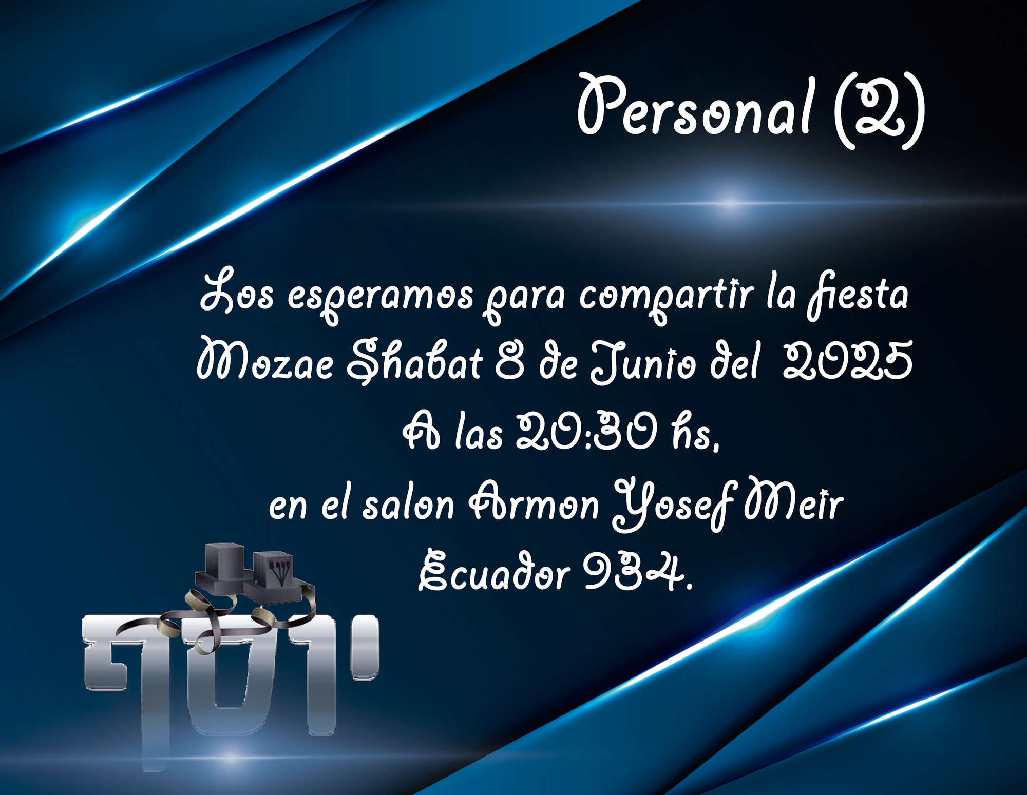 Invitación especial para un Bar Mitzvah