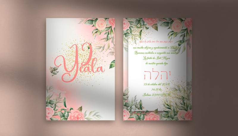 invitaciones Bat Mizva
